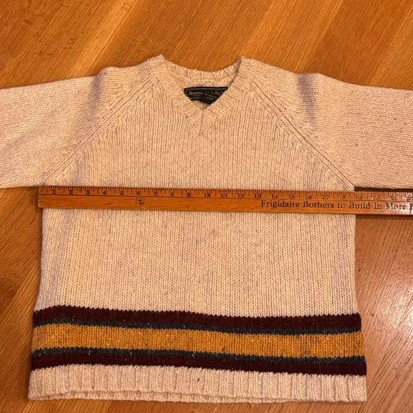 Abercrombie & Fitch Vintage 90s Wool Stripe Sweater Made in Hong Kong Size Small - Picture 5 of 9